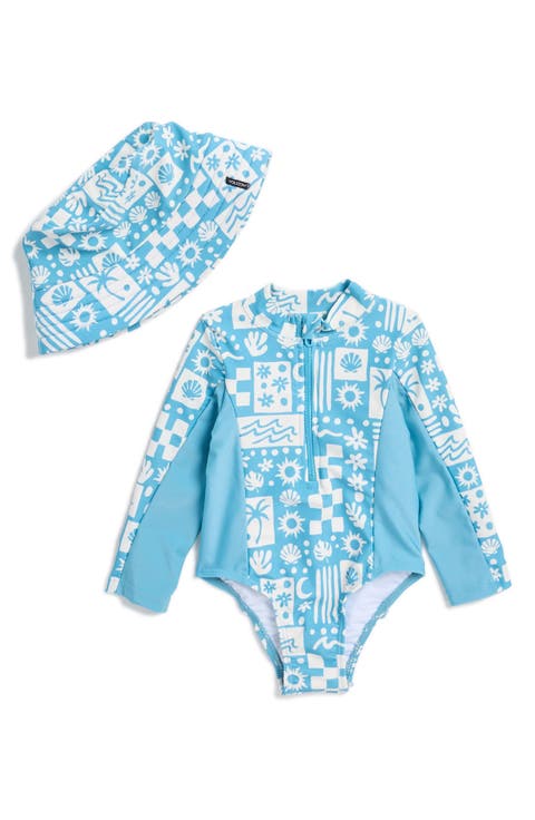 One-Piece Swimsuit & Hat Set (Baby)