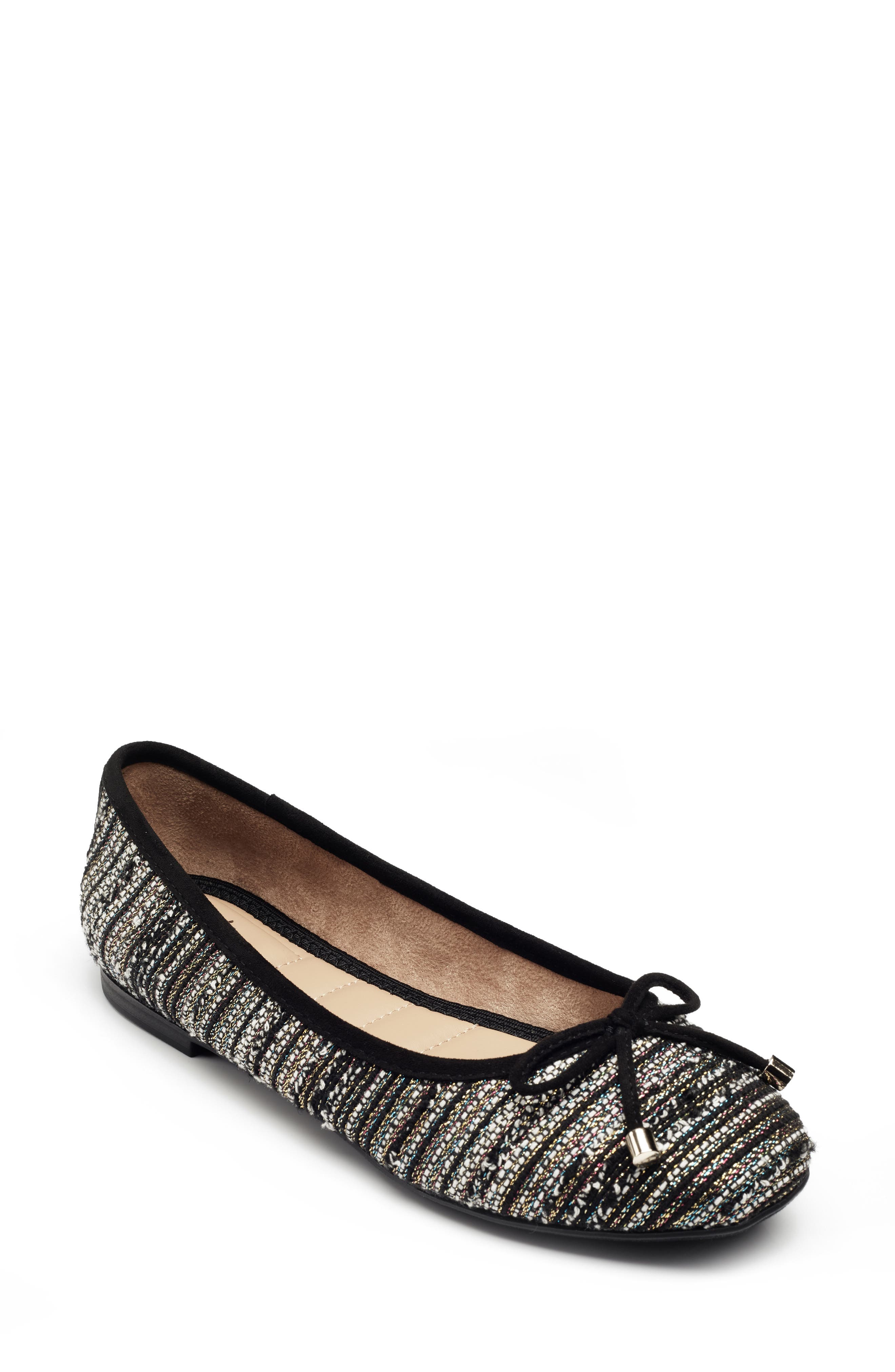 Saylor Ballet Flat, Main, color, BLACK MULTI