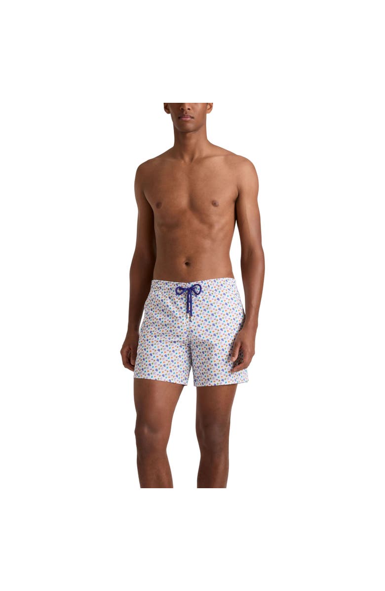Vilebrequin Men Swim Shorts Micro Ronde des Tortues, Alternate, color, White