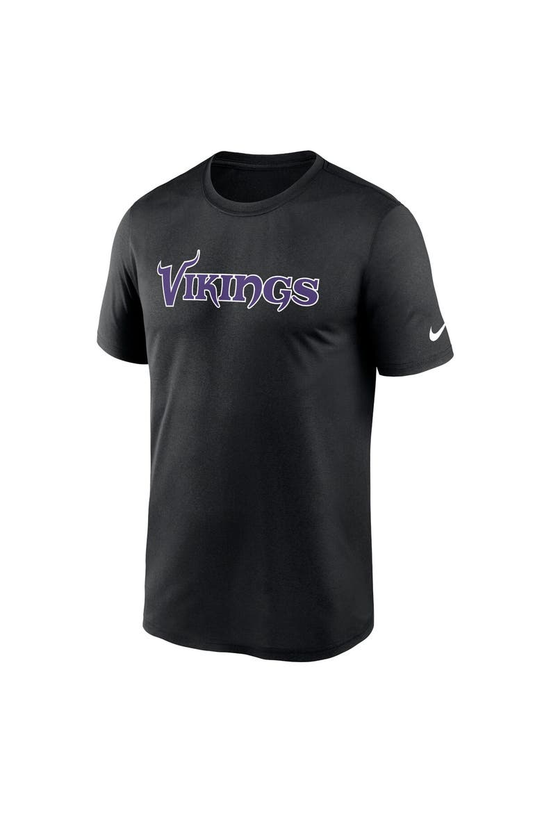 Men's Nike Black Minnesota Vikings Primetime Legend Wordmark Performance T-Shirt, Alternate, color, Black