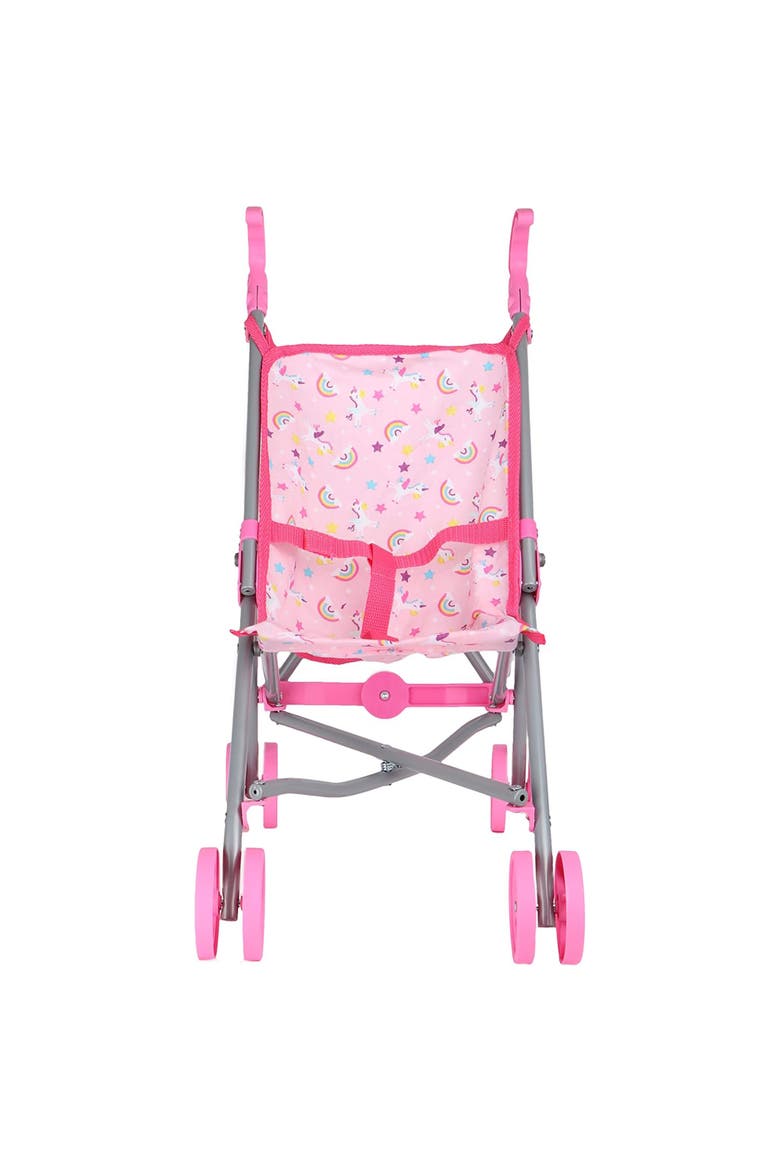Doll Stroller Metal Fold Umbrella Stroller For Realistic Pretend Play, Alternate, color, Multicolored