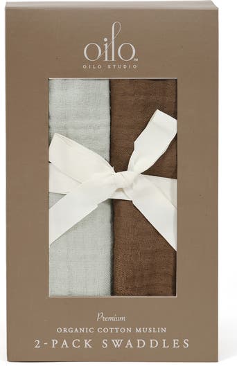 2-Pack Organic Cotton Muslin Swaddle Blankets