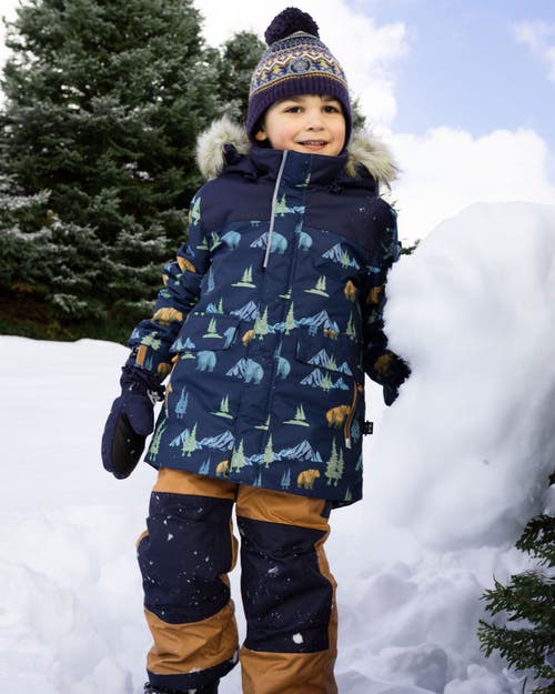 Deux Par Deux Boy Two-piece Discover Snowsuit In Multi
