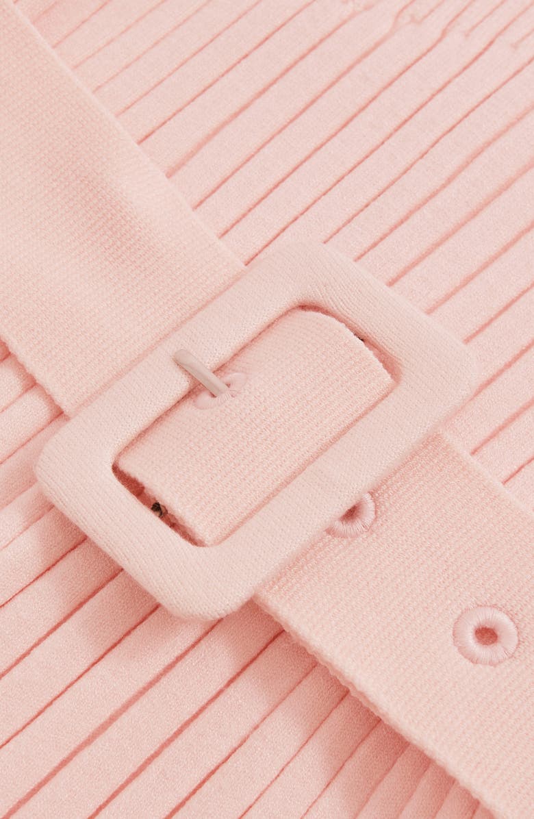 Reiss Kids' Vinnie Long Sleeve Pleated Sweater Dress, Alternate, color, Pink