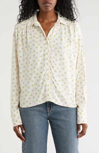 Melrose and Market Flowy Long Sleeve Button-Up Shirt