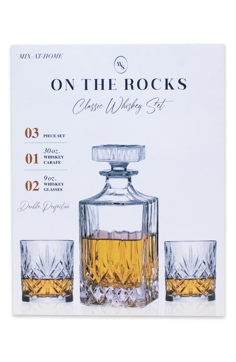 3-Piece Whiskey Decanter Set