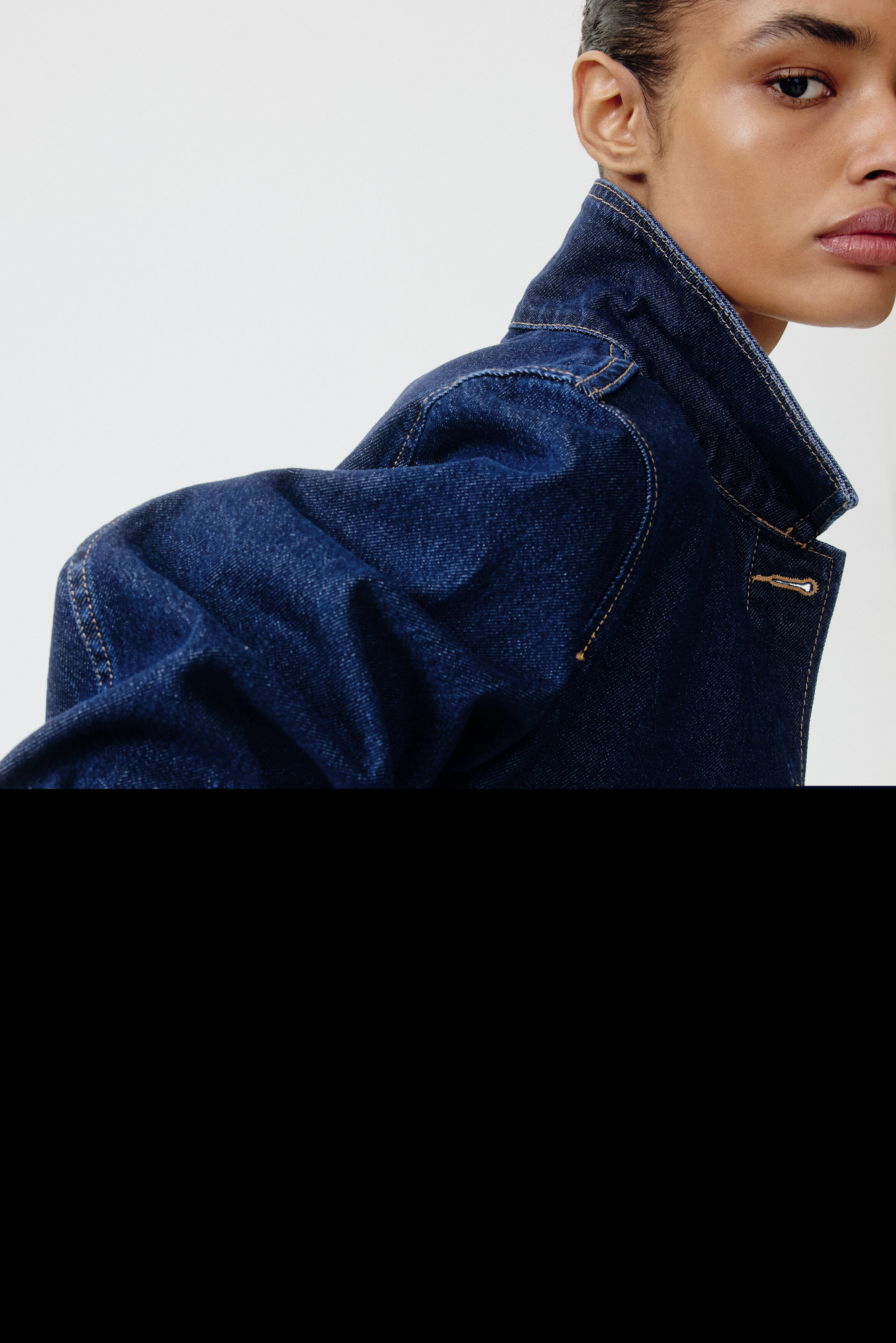 H&m Cotton Denim Jacket In Blue