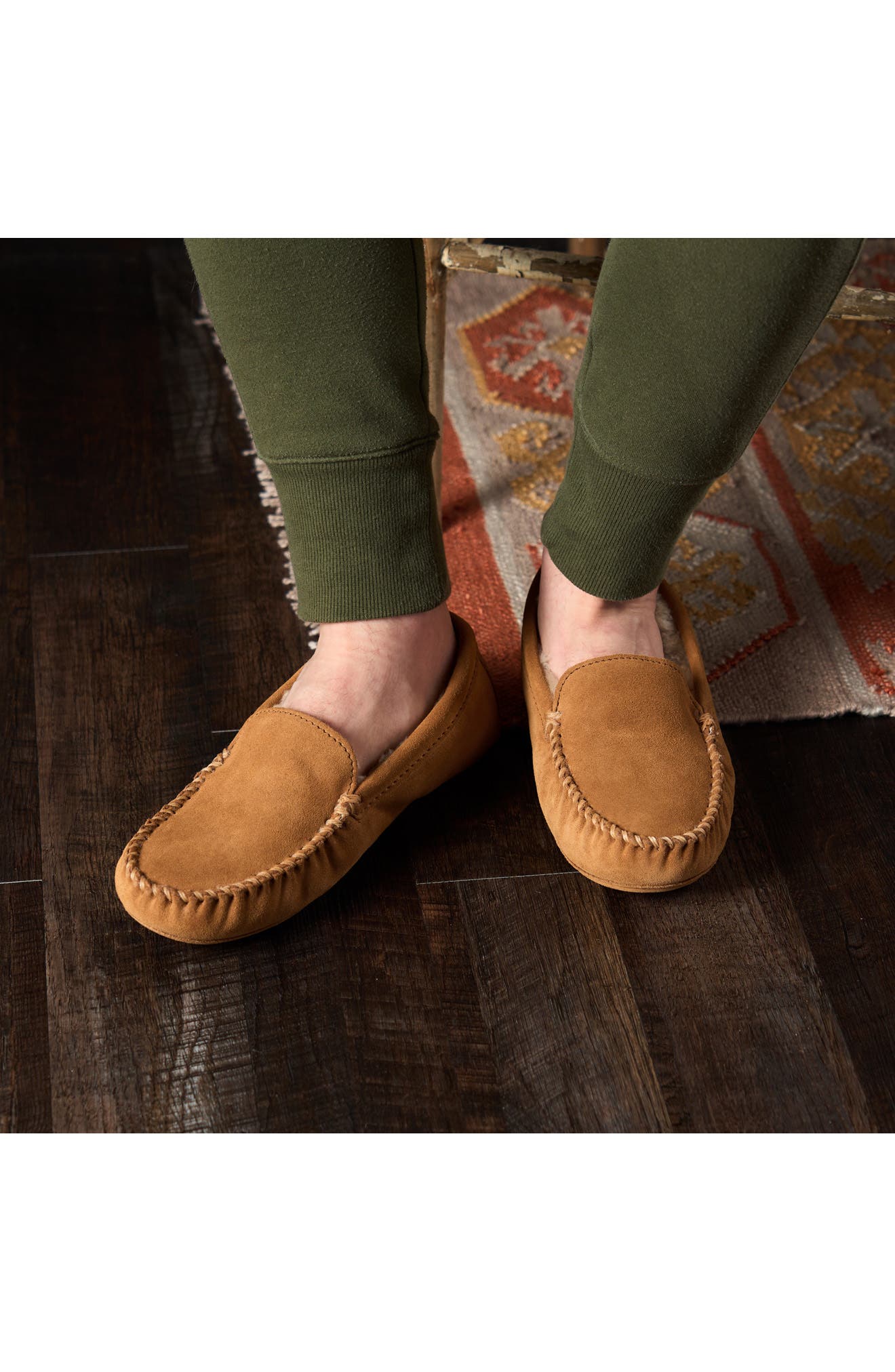 Sheepskin Softsole Venetian Slipper, Alternate, color, TAN
