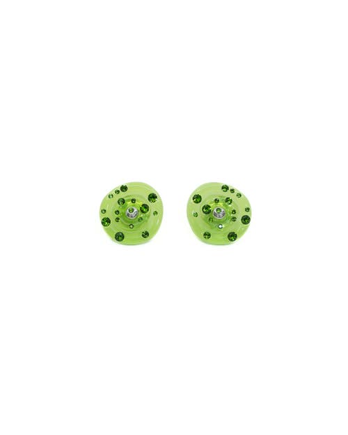 Fry Powers Sun Powers Resin Saucer Earrings In Green