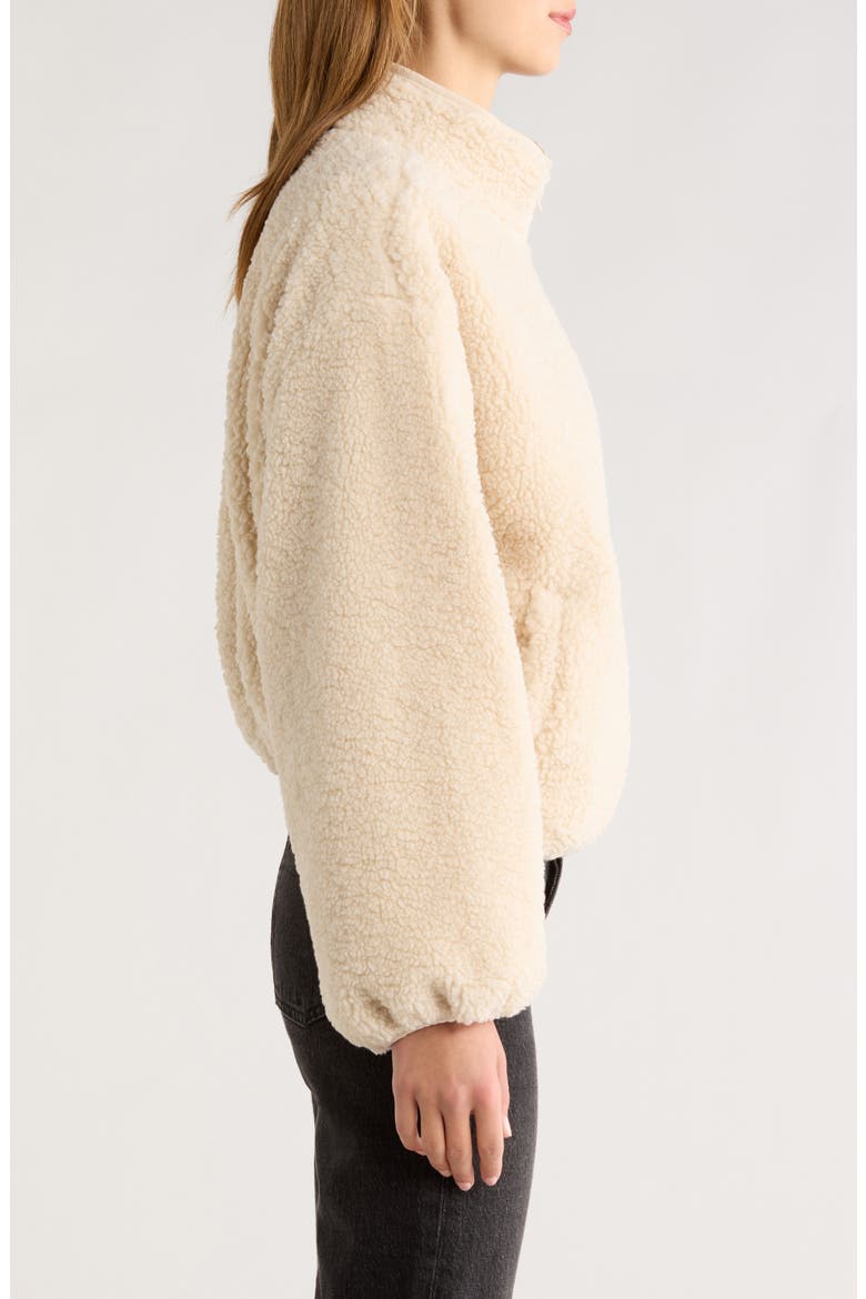 High Pile Fleece Jacket, Alternate, color, BEIGE