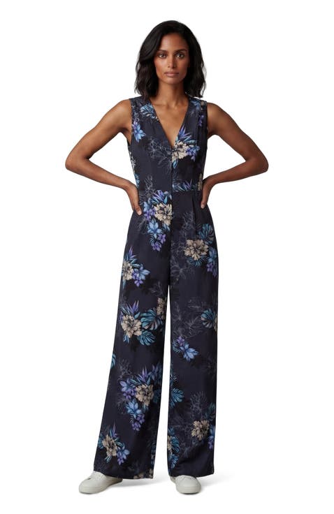 Exotic Floral Womens Tailored Jumpsuit