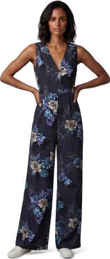 Lords of Harlech JENNY EXOTIC FLORAL BLACK WOMENS TAILORED JUMPSUIT