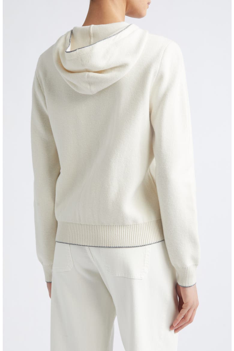 Cable Knit Cashmere Full Zip Sweater, Alternate, color, 01 WHITE