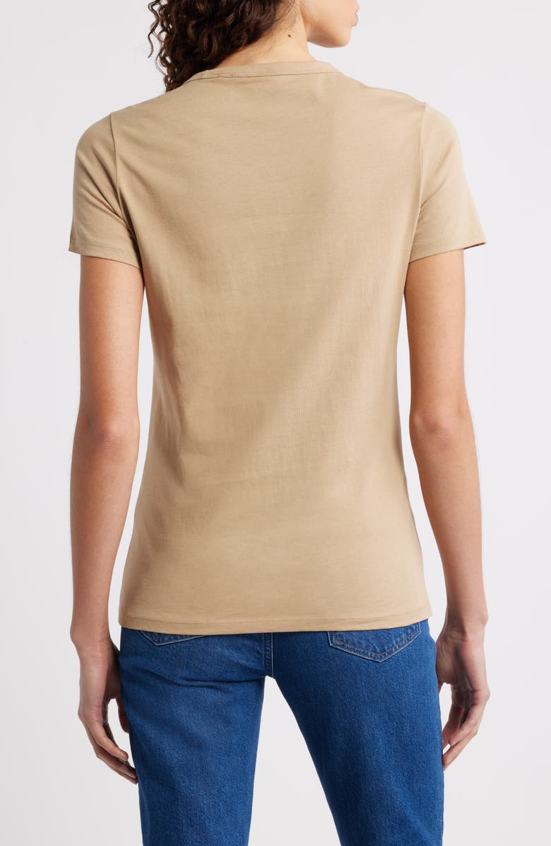 BOSS Orange Elogo Logo Cotton T-Shirt, Alternate, color, Beige