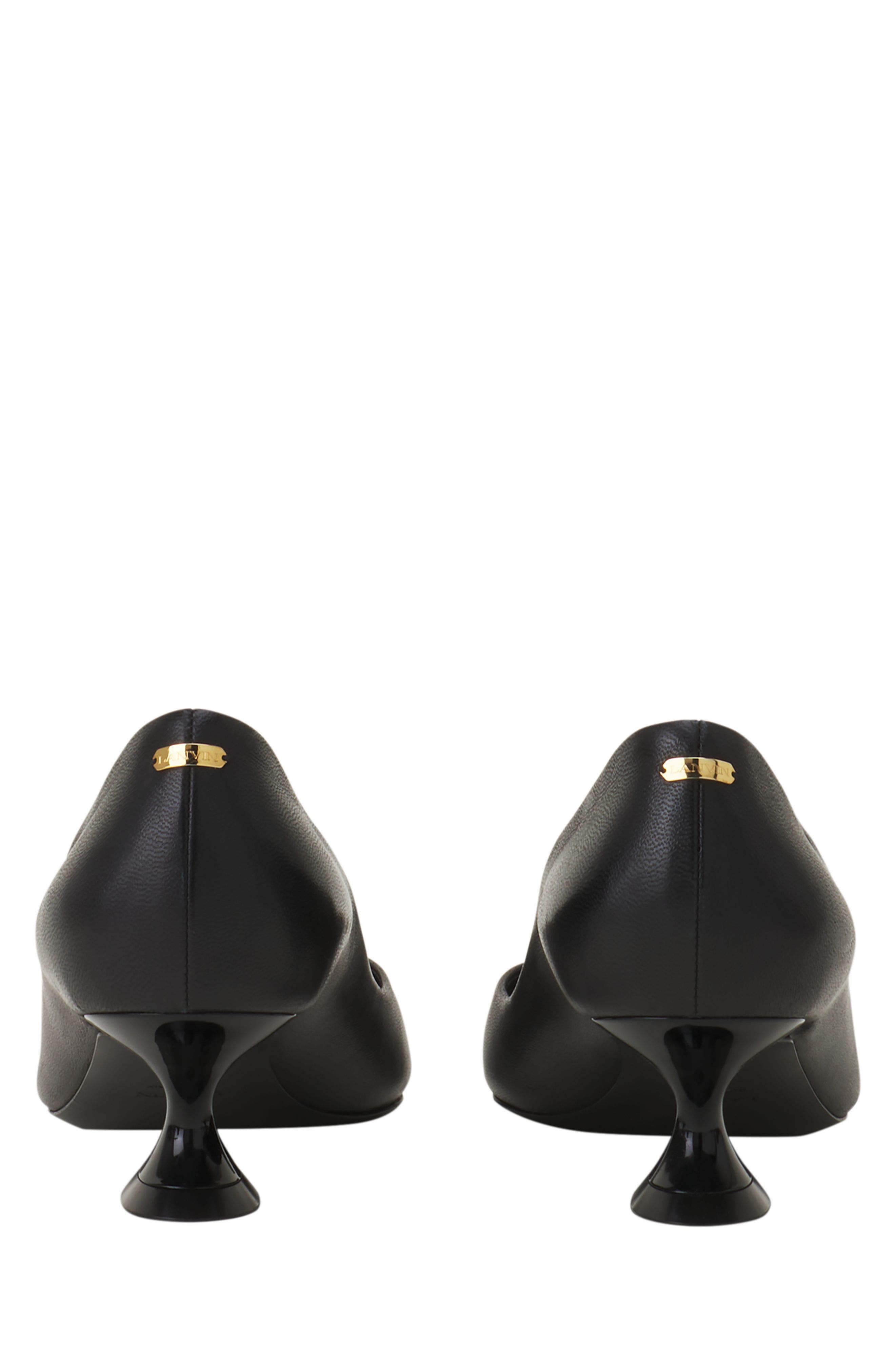 Lanvin Midnight Step Leather Pump With Buckle, Alternate, color, 