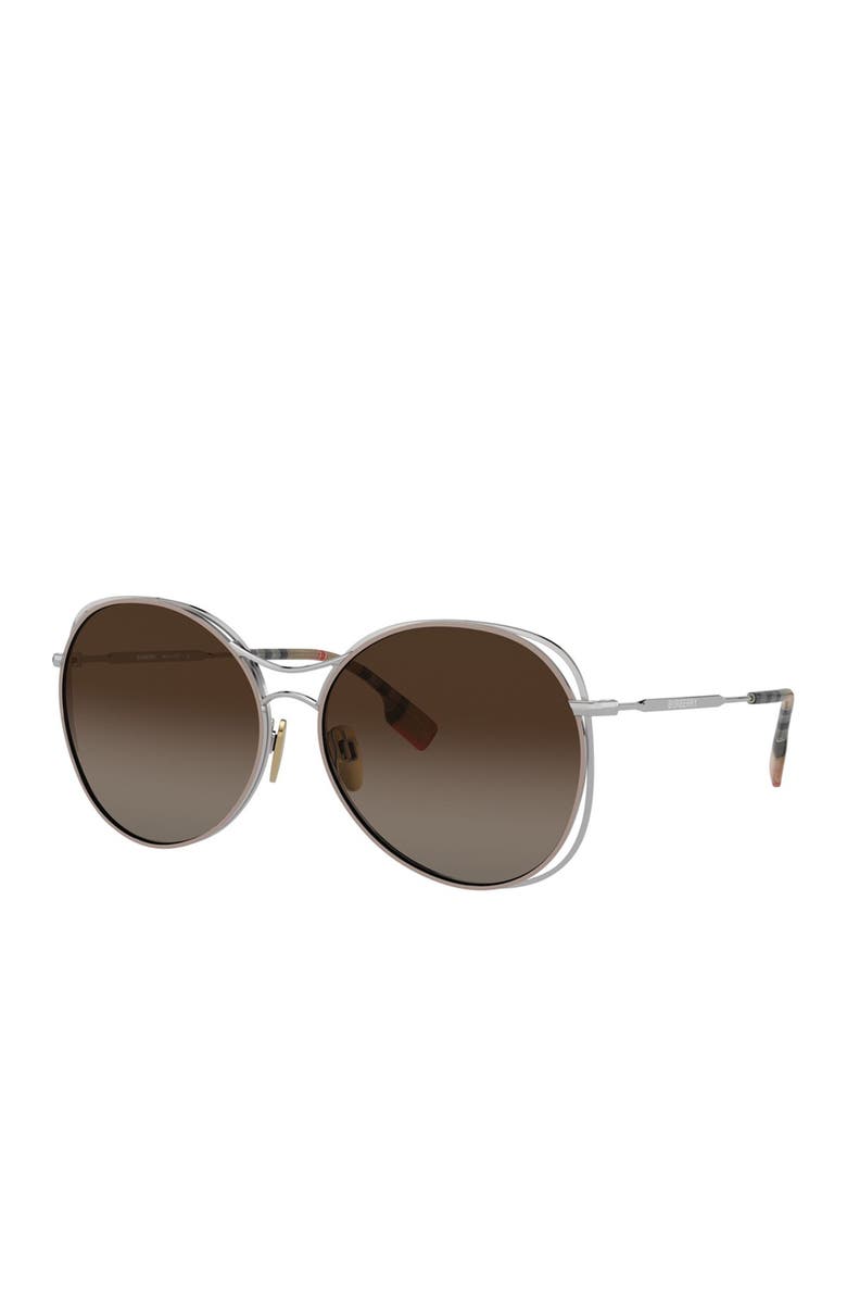 Burberry 60mm Gradient Round Sunglasses, Alternate, color,