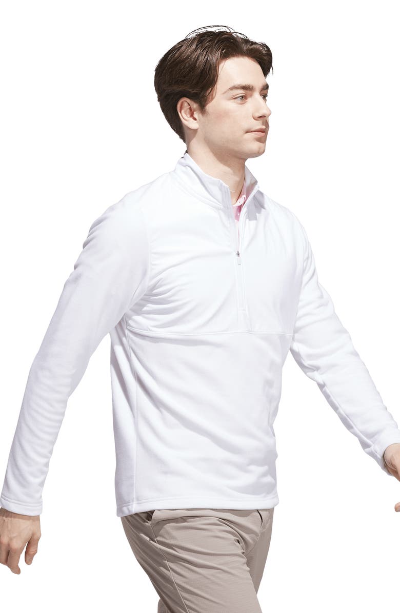 adidas Golf Ultimate Cozy Quarter-Zip Pullover, Alternate, color, White