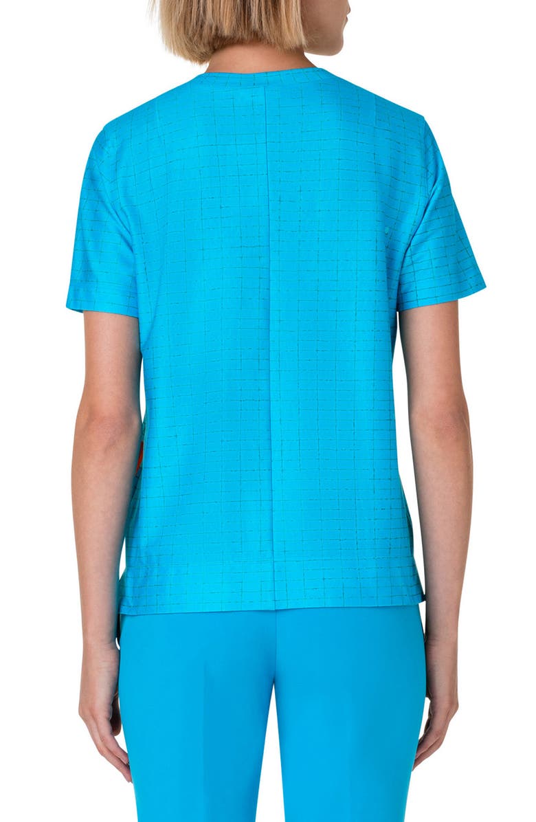 Akris punto Pool Print Cotton Tee, Alternate, color, 