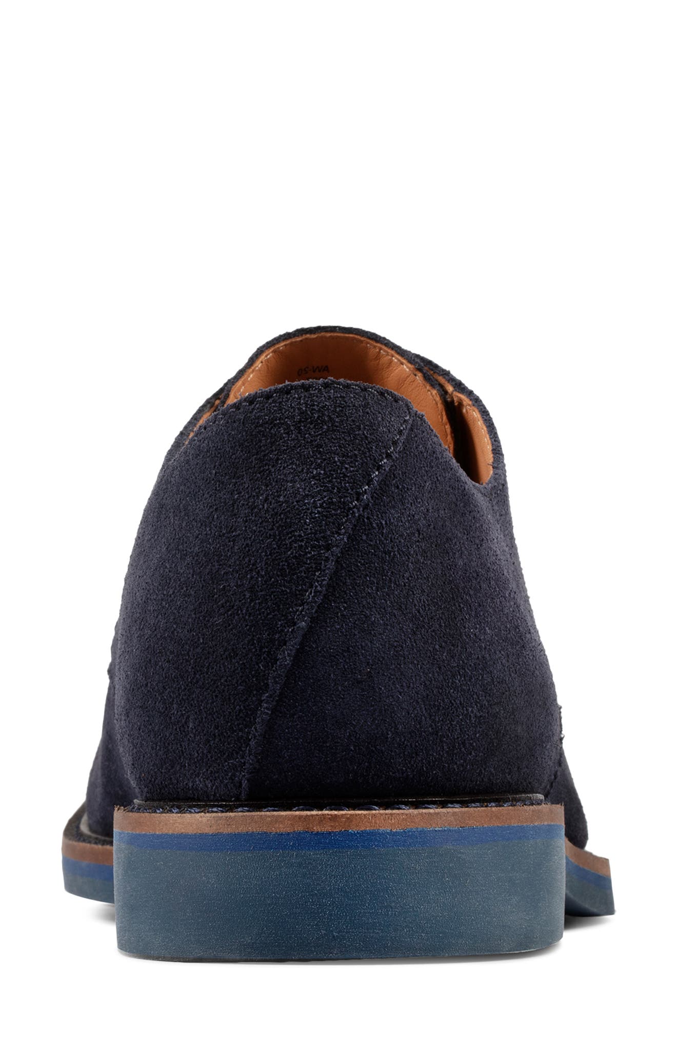 Atticus Plain Toe Derby, Alternate, color, NAVY SUEDE
