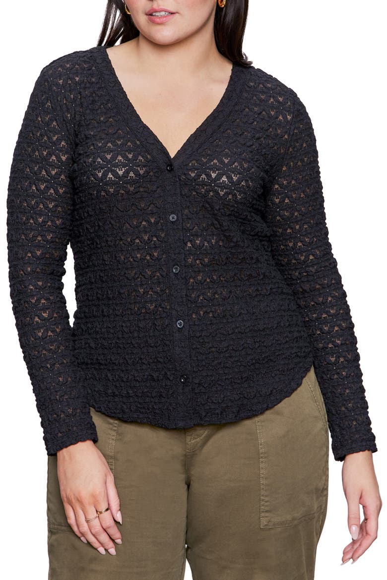 Dreamland Button-Up Top, Main, color, BLACK