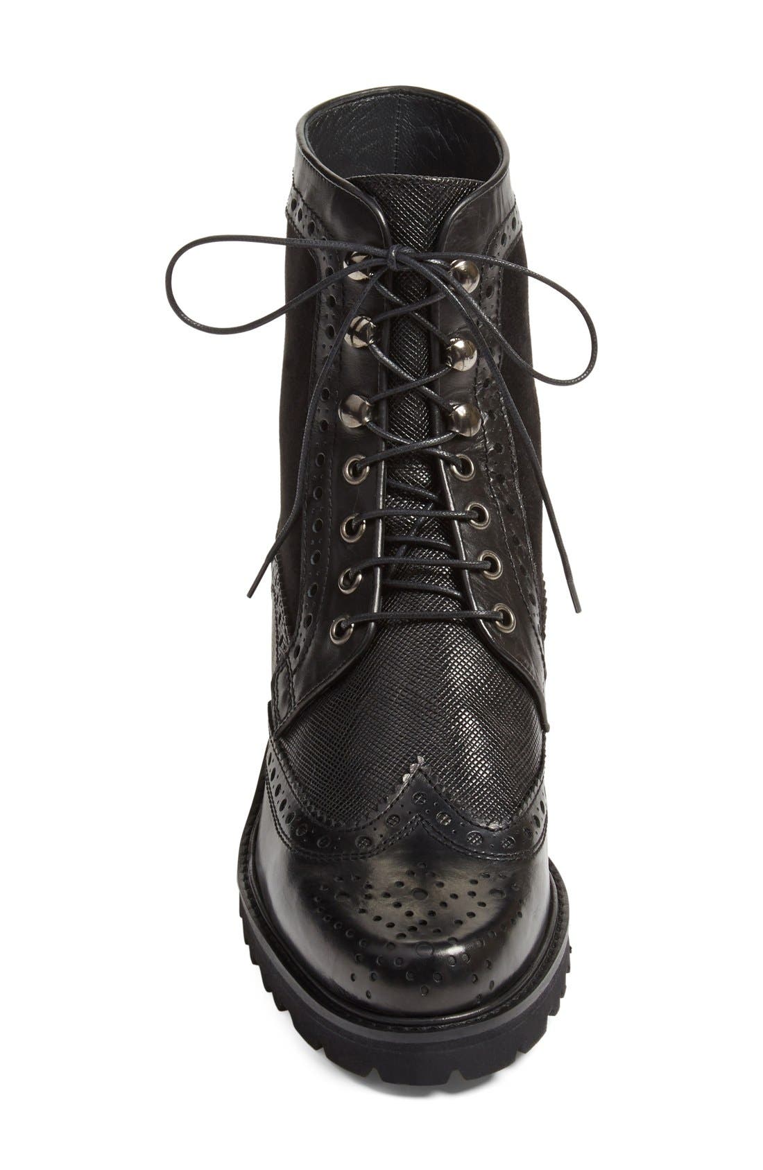 Stuart Weitzman 'Brogen' Wingtip Boot, Alternate, color, 