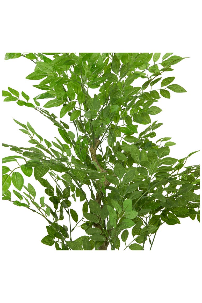 Green Faux Foliage Artificial Ficus Tree, Alternate, color, GREEN