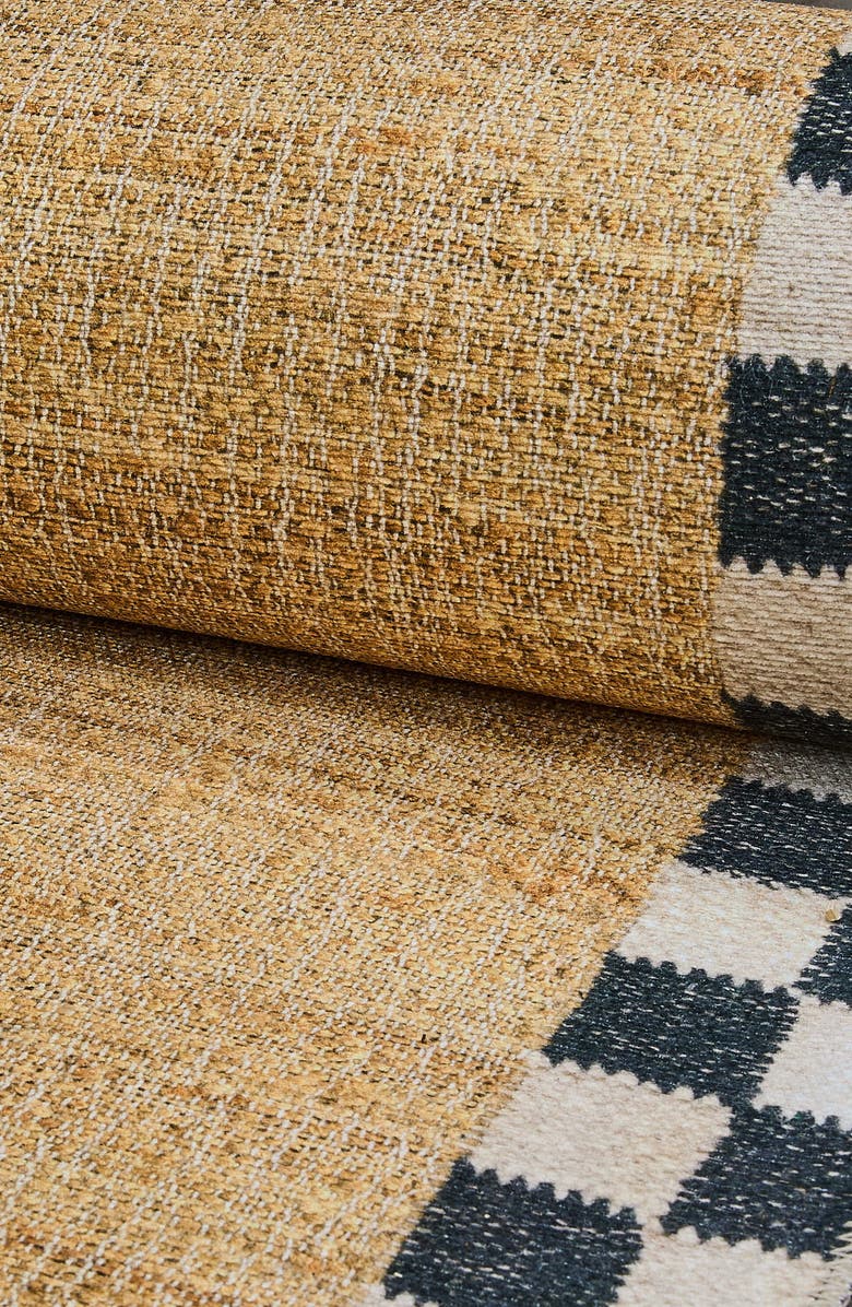 MACKENZIE CHILDS Naturals Check Washable Runner, Alternate, color, Beige