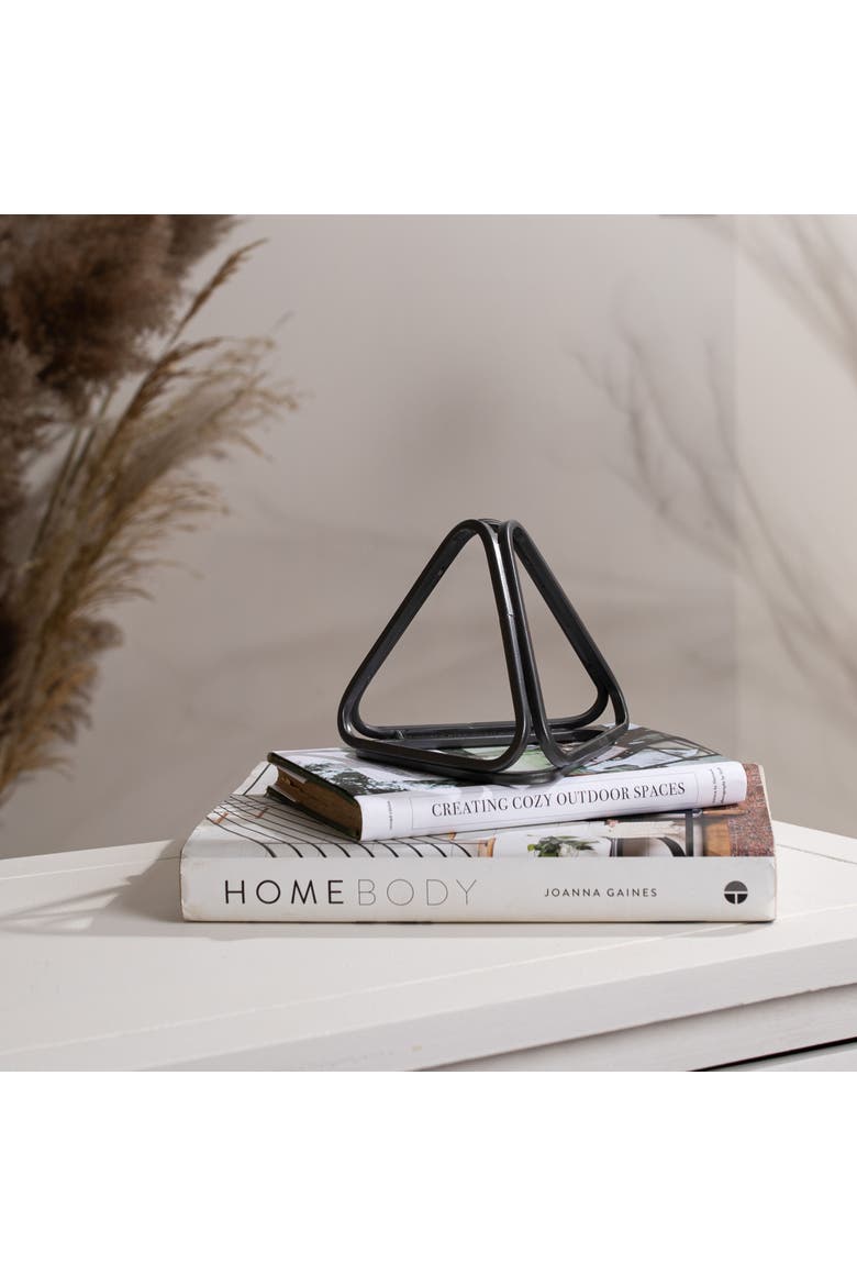 Pyramid Decorative Accent Gray Cast Iron, Alternate, color, Gray