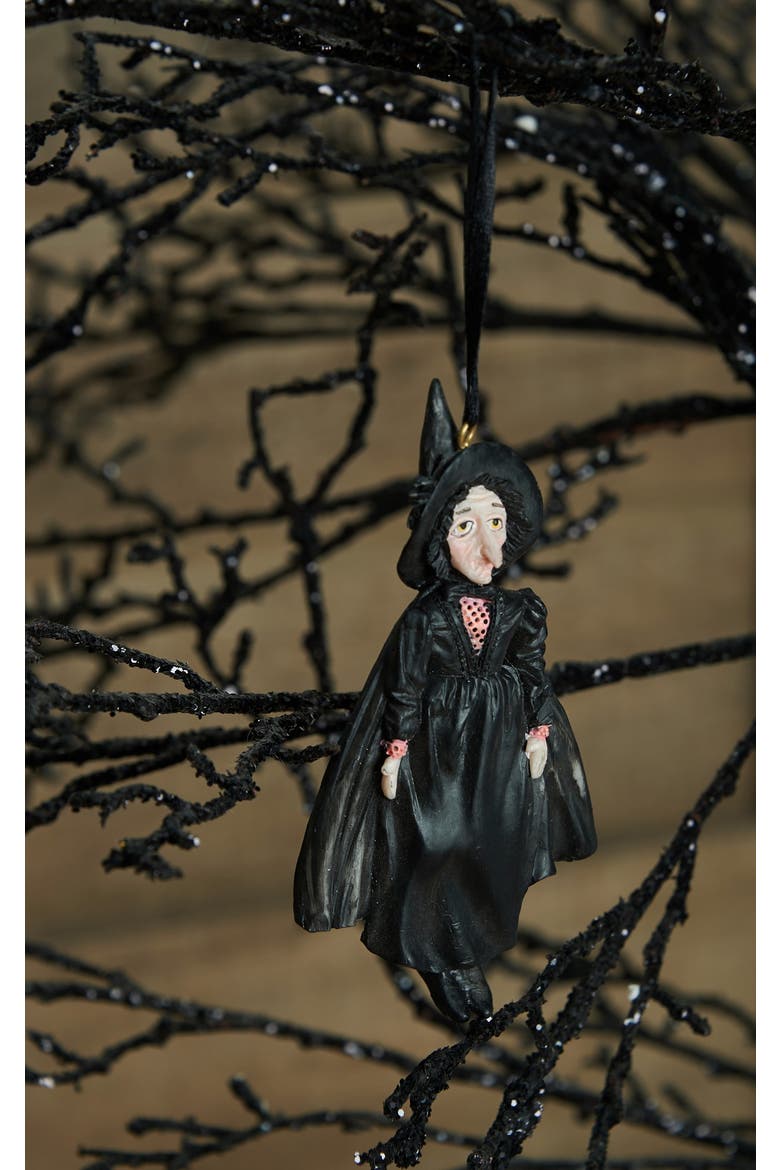 Velma Witch Halloween Joe Spencer Gathered Traditions Ornament, Alternate, color, Black