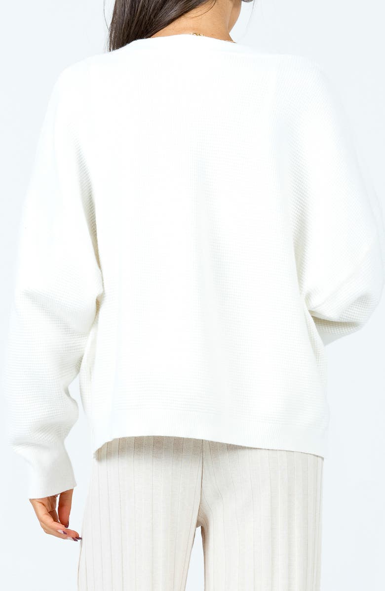 Princess Polly Theo Waffle Stitch Cardigan, Alternate, color, White