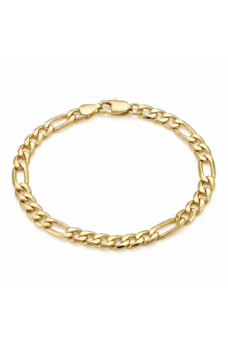 10k Gold 3.5-millimeter Figaro Bracelet, Main, color, 10k Yellow Gold