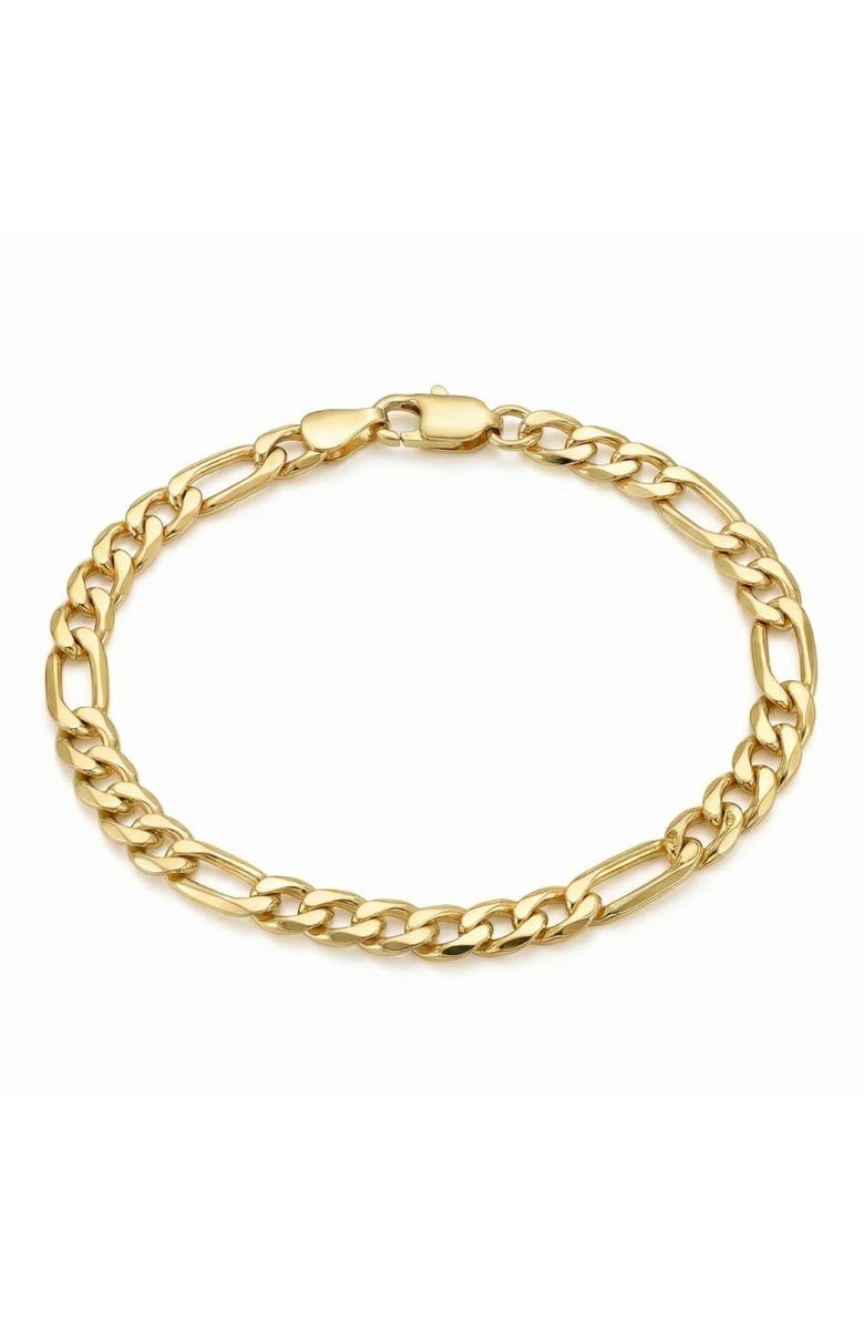 Bliss Diamond 10k Gold 3.5-millimeter Figaro Bracelet, Main, color, 10K Yellow Gold