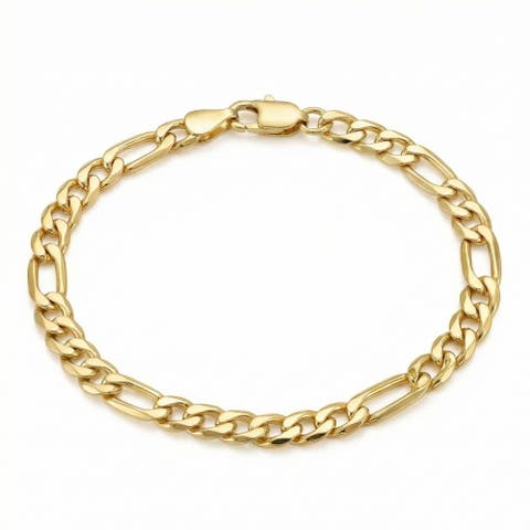 10k Gold 3.5-millimeter Figaro Bracelet