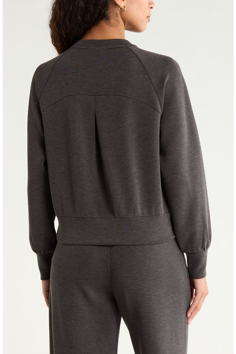 Soft Luxe Crewneck Top, Alternate, color, BROWN MOLE HEATHER