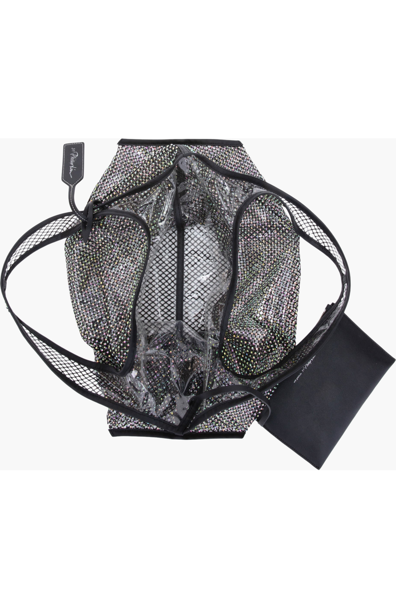 3.1 Phillip Lim Crystal Embellished Mesh Market Tote Bag, Alternate, color, Black