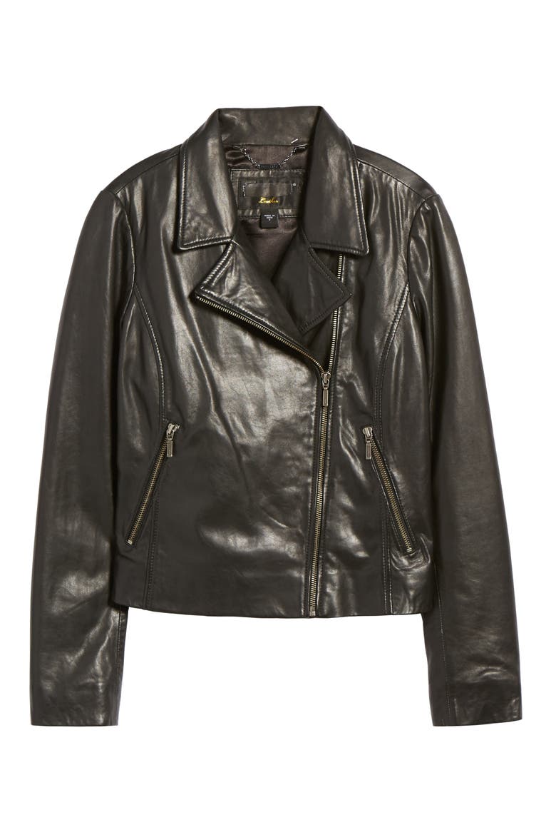 LEATHER COAT, Alternate, color, BLACK
