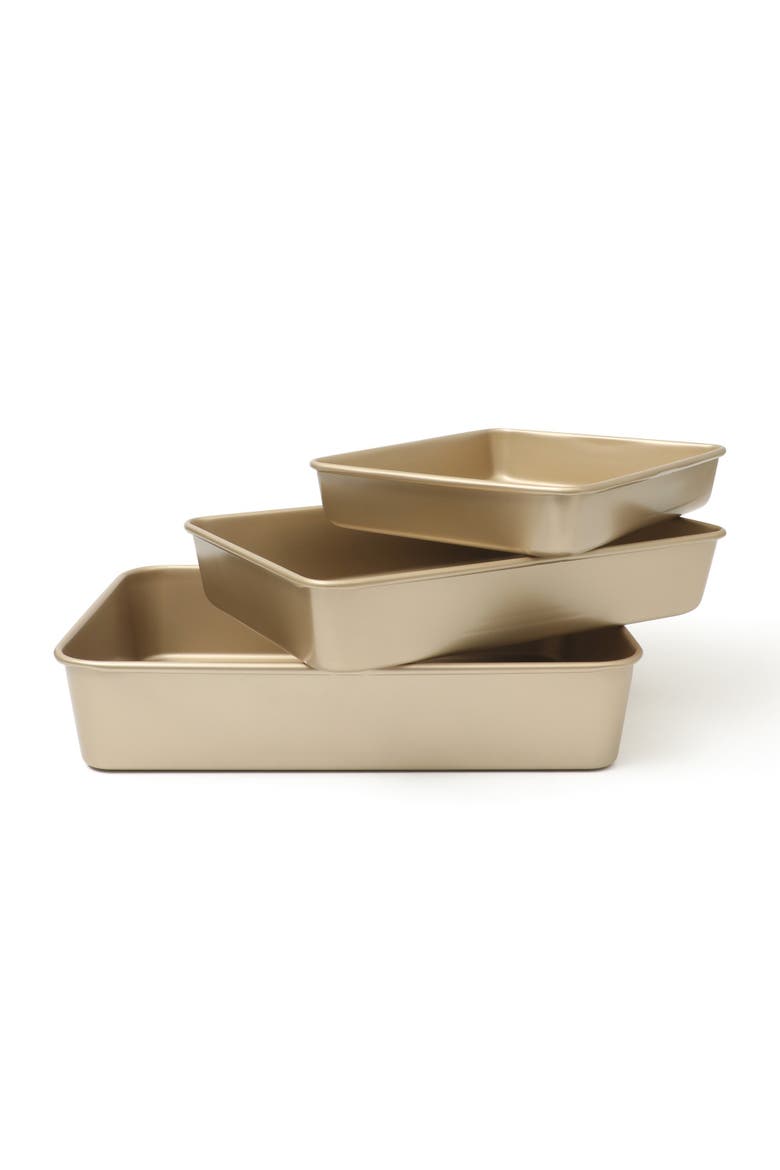Gallen 3-Piece Ceramic Carbon Steel Nonstick Cookie Sheet Set, Main, color, Champagne