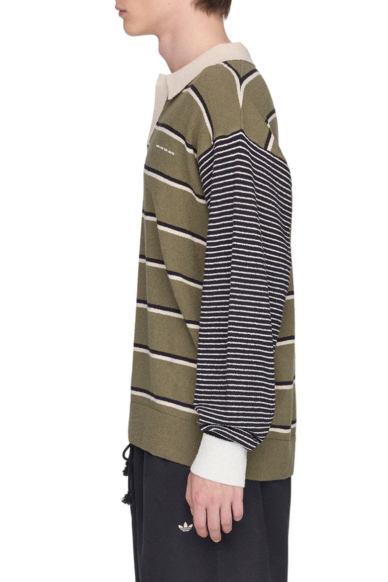 SFTM007 Long Sleeve Polo, Alternate, color, OLIVE STRATA/ ALUMINA/ BLACK