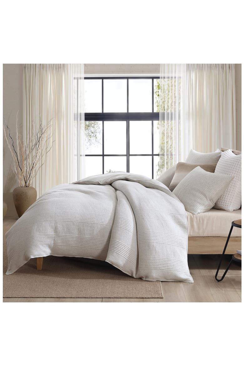 Pure Rib Comforter & Sham Set, Alternate, color, HEATHERED GREY