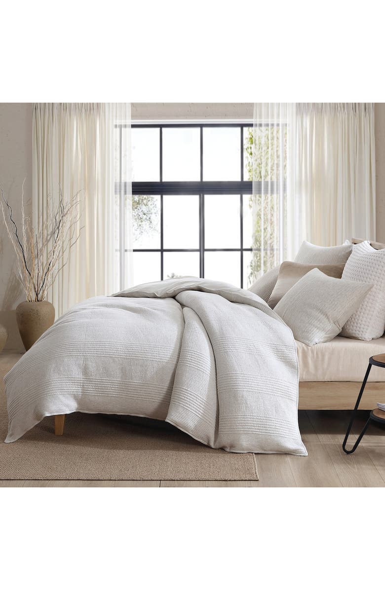 DKNY Pure Pure Rib Comforter & Sham Set, Alternate, color, Heathered Grey