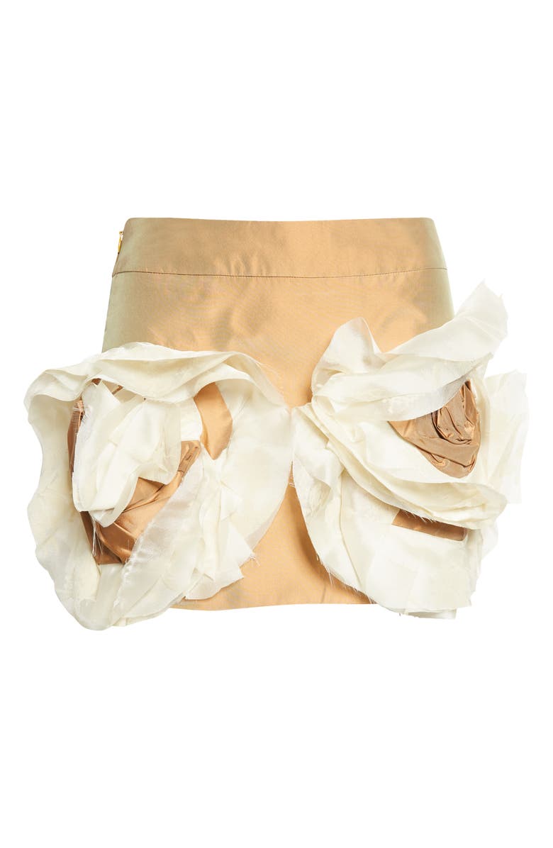 KIM SHUI Luana Embellished Taffeta Miniskirt, Main, color, Light Brown