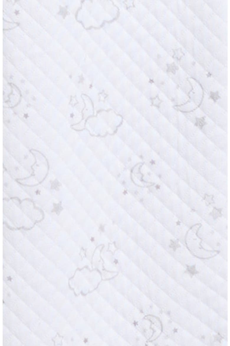 Jacquard Zip Pima Cotton Footie, Alternate, color, SILVER