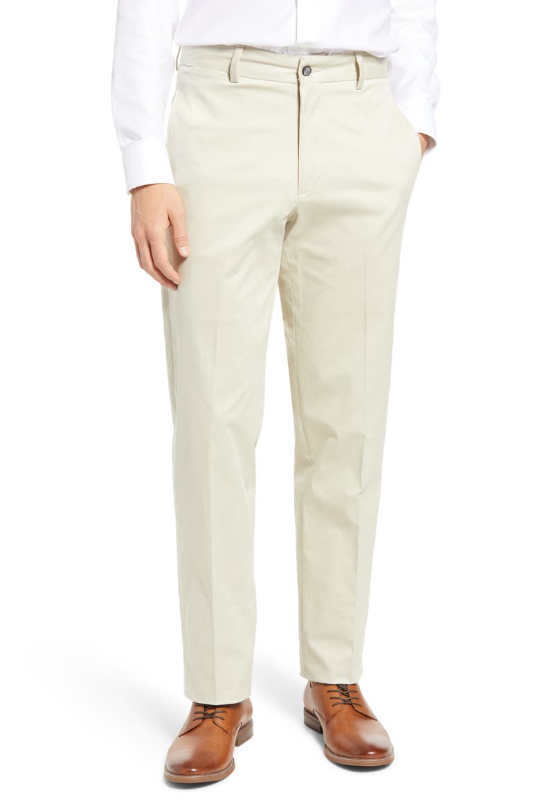 Charleston Khakis Pleated Chino Pants, Main, color, STONE