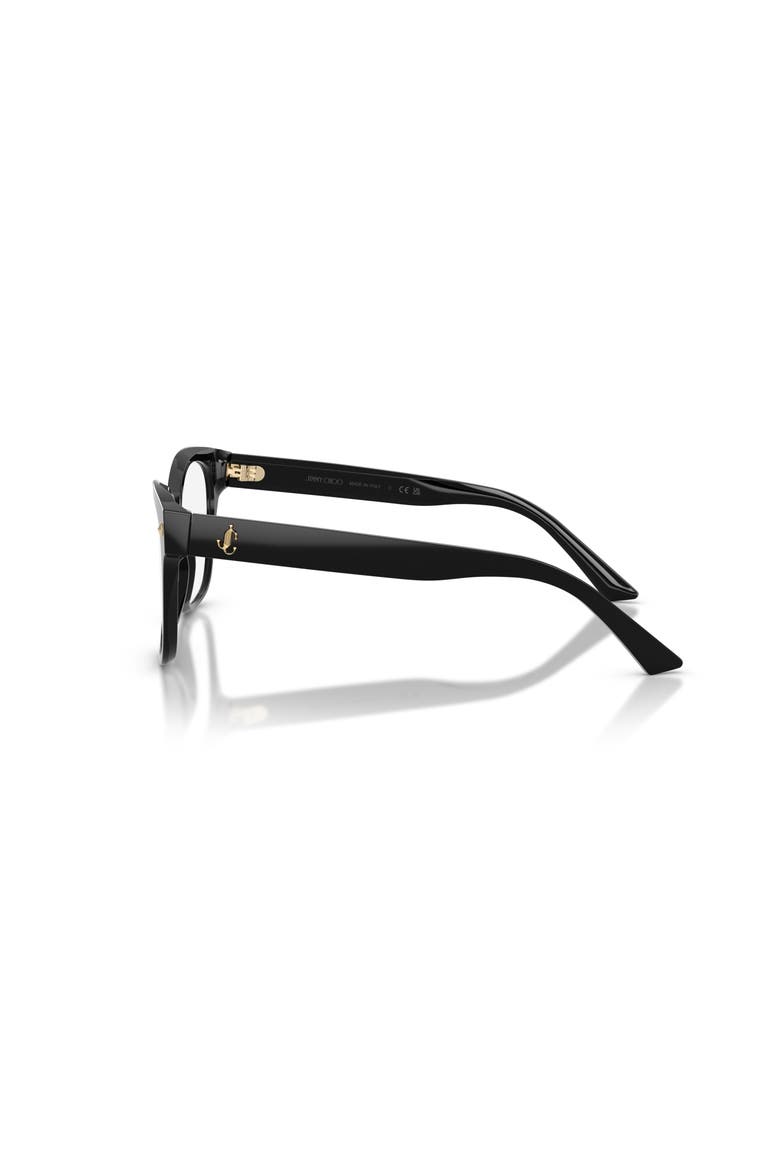 54mm Square optical glasses, Alternate, color, Black