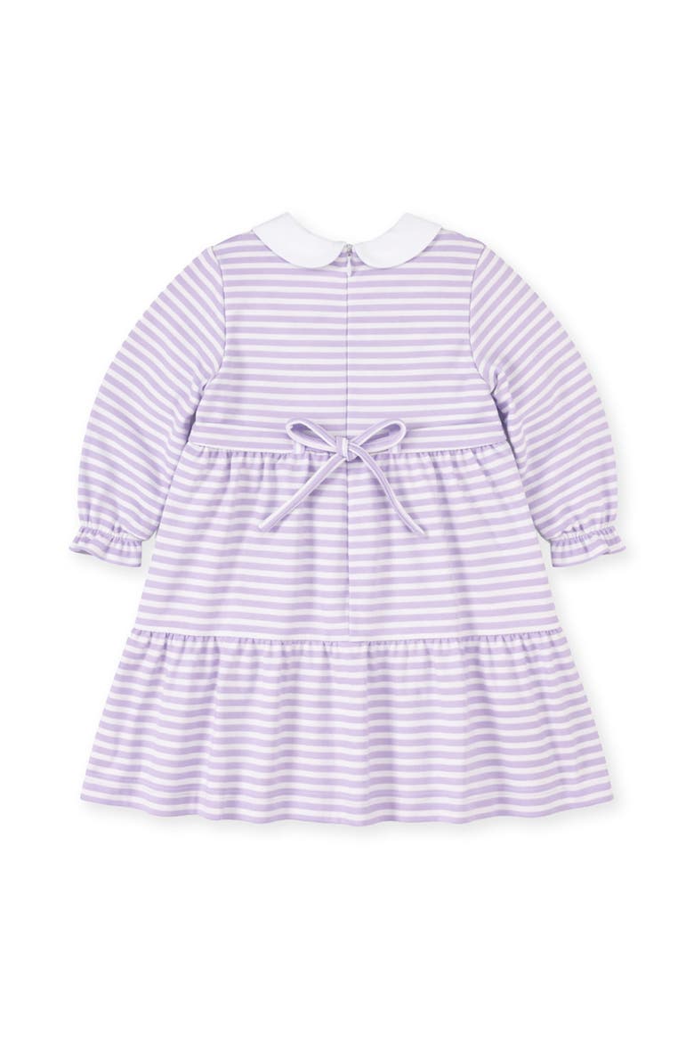 Stripe Knit Dress with Embroidered Flowers, Alternate, color, Lavender & White Stripe