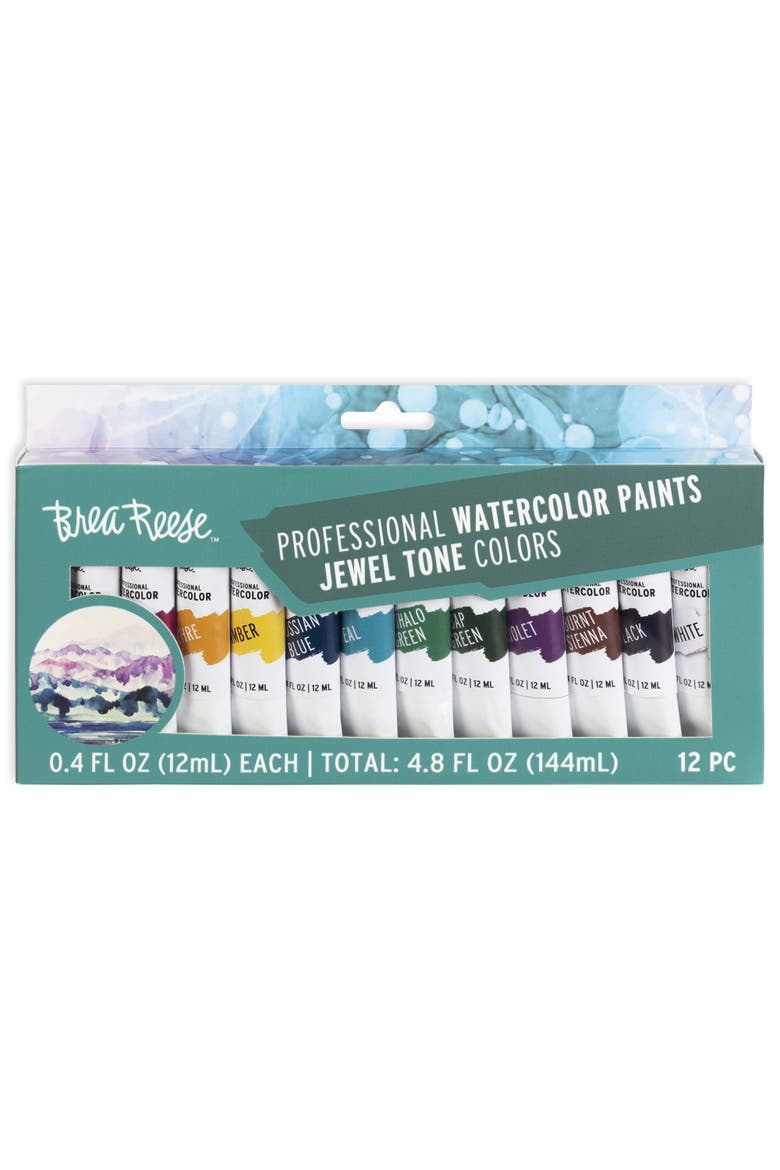 Professional Watercolor Paint Set 12 Tubes, Main, color, Multicolored