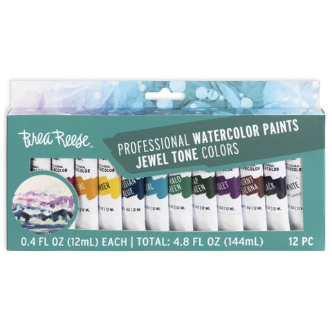 Professional Watercolor Paint Set 12 Tubes