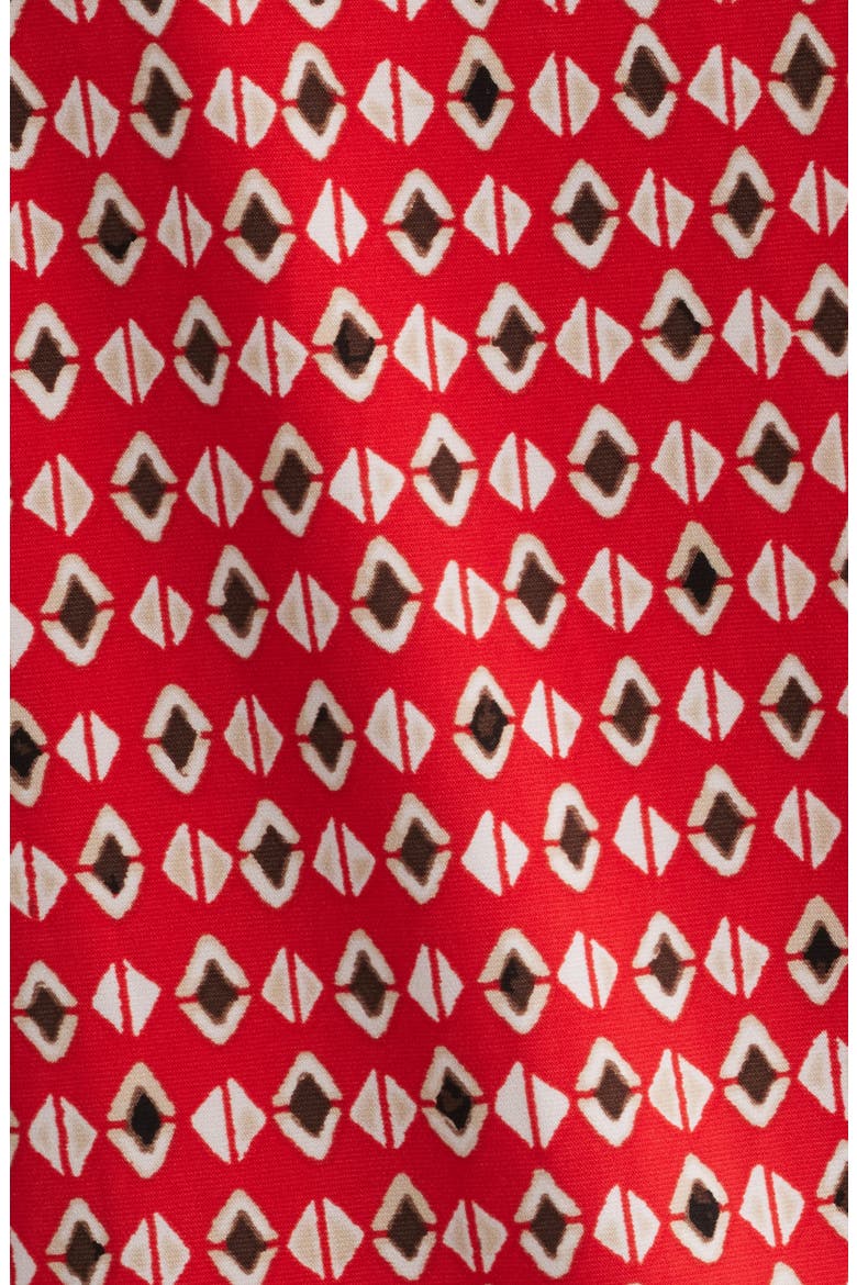 Print Top, Alternate, color, BEGONIA RED