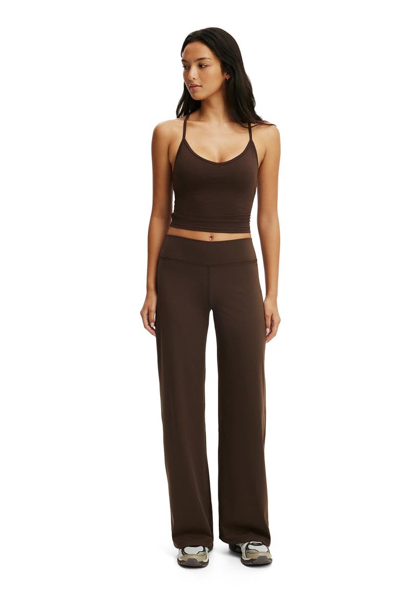 Women's Active Studio Wide Leg Pant, Alternate, color, French Roast