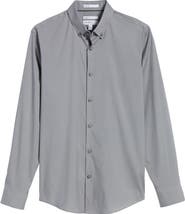Calibrate Trim Fit Stretch Woven Sport Shirt